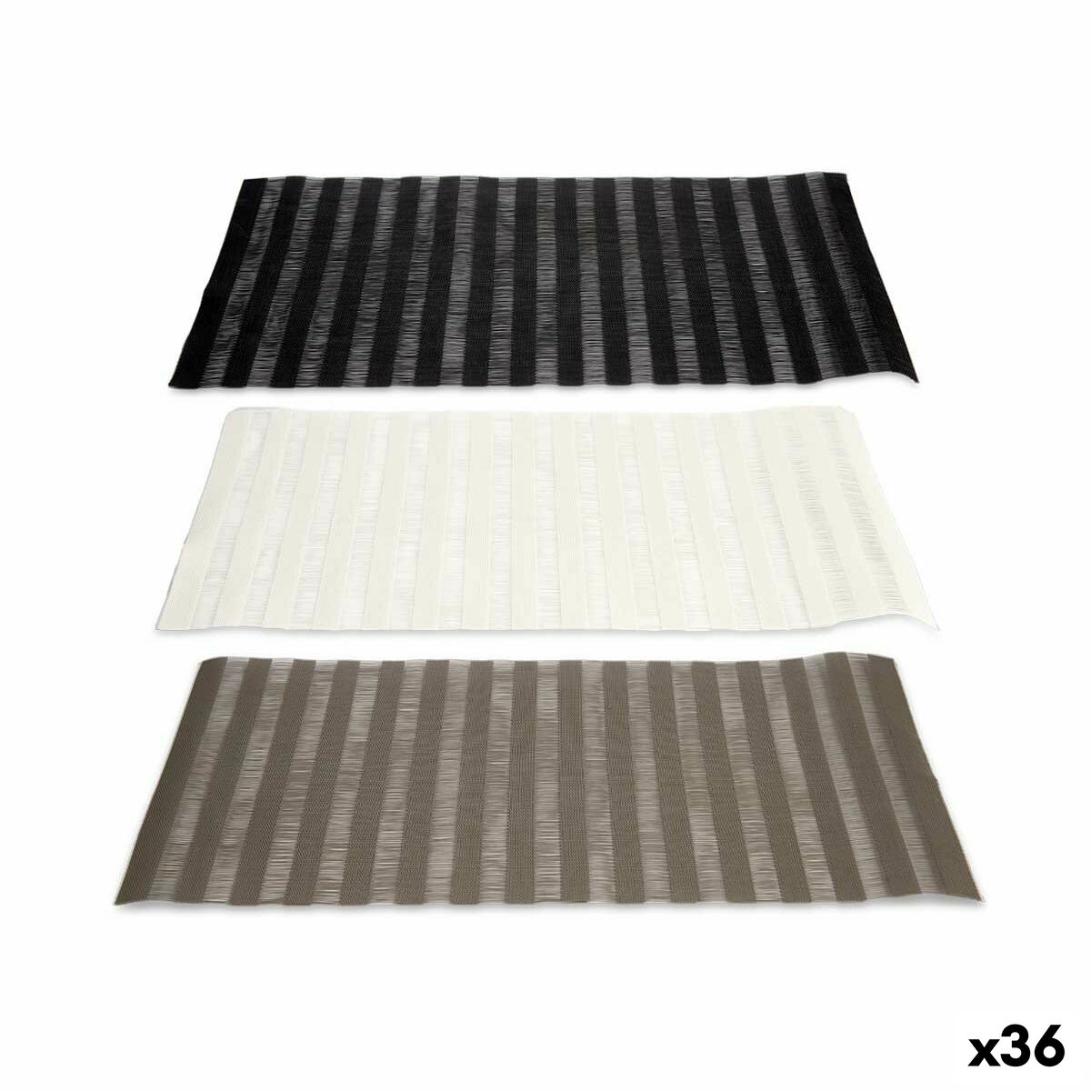 Table Mat Stripes 45 x 30 x 0,1 cm (36 Units)