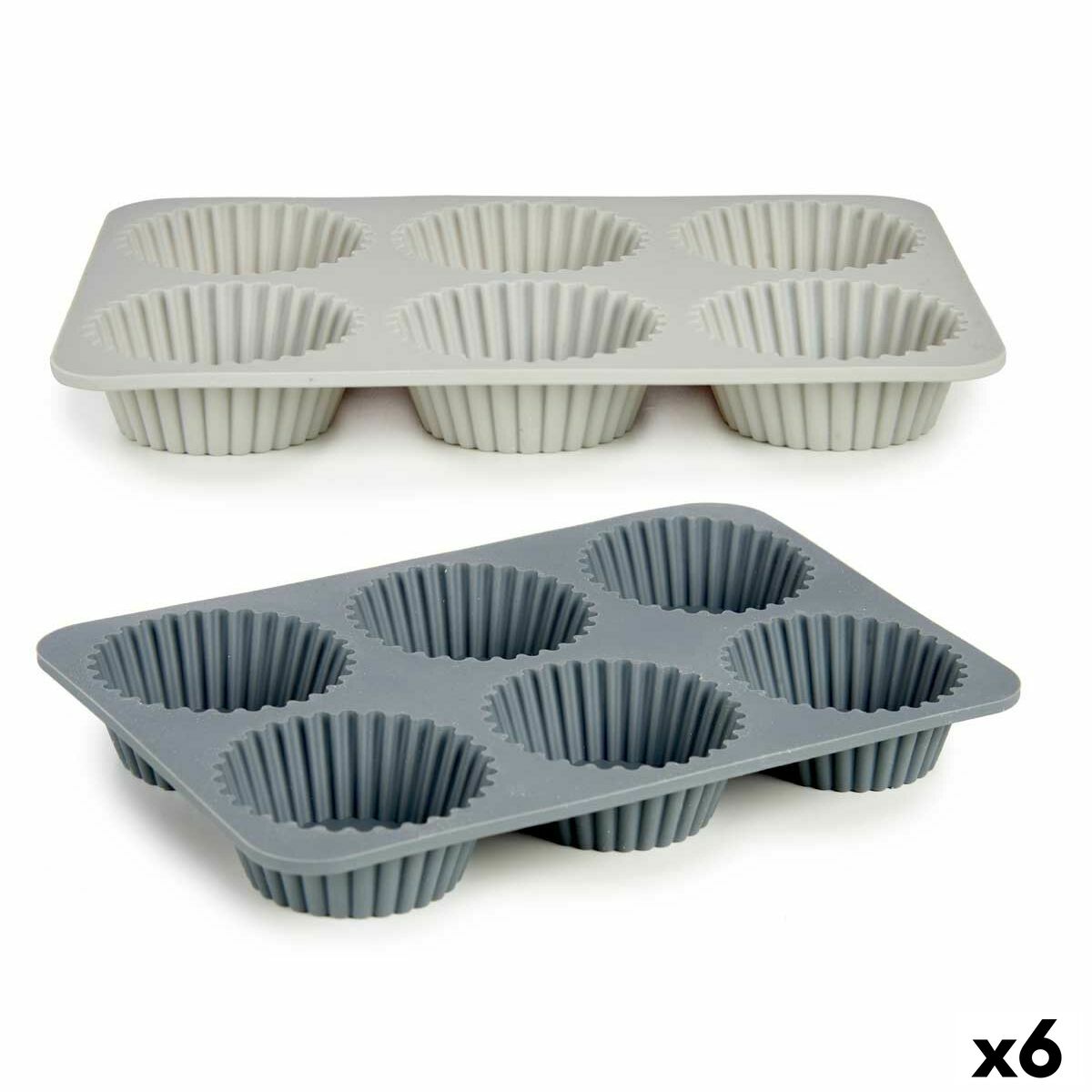 Baking Mould Magdalenas 25,5 x 3 x 17,5 cm (6 Units)