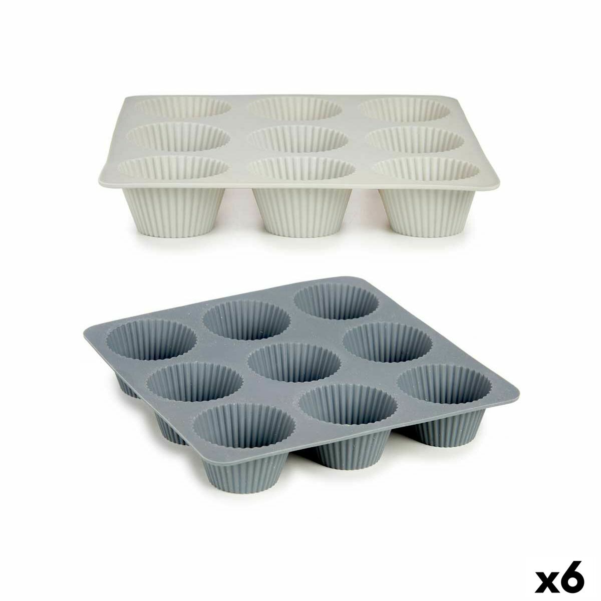 Baking Mould Magdalenas 22 x 3 x 22 cm (6 Units)