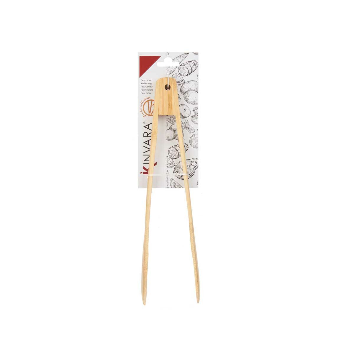 Tweezers to Serve Bamboo 8 x 33,5 x 2 cm (24 Units)