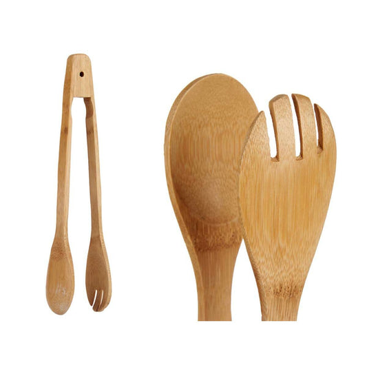 Tweezers to Serve Bamboo 8 x 33,5 x 2 cm (24 Units)