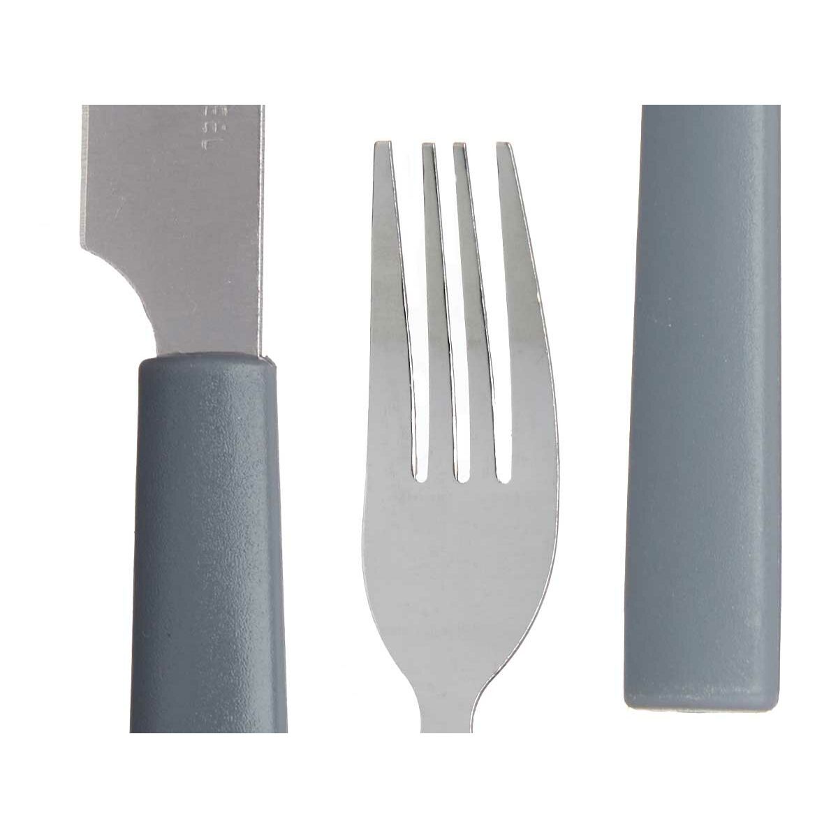 Cutlery Set Grey Silver Stainless steel Plastic (6 Units)