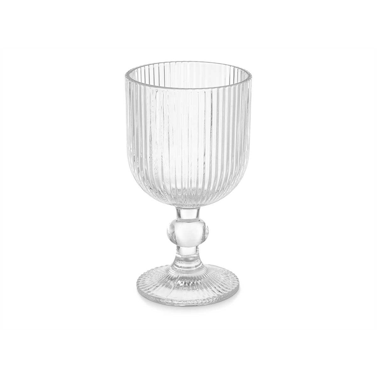 Wine glass Stripes Transparent Glass 260 ml (6 Units)