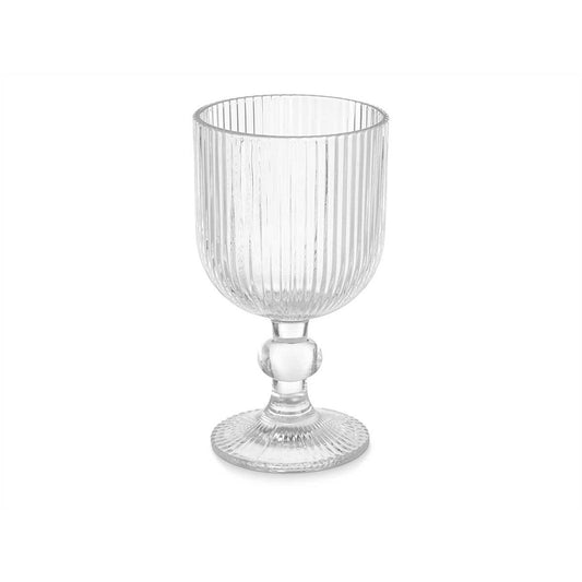 Wine glass Stripes Transparent Glass 260 ml (6 Units)