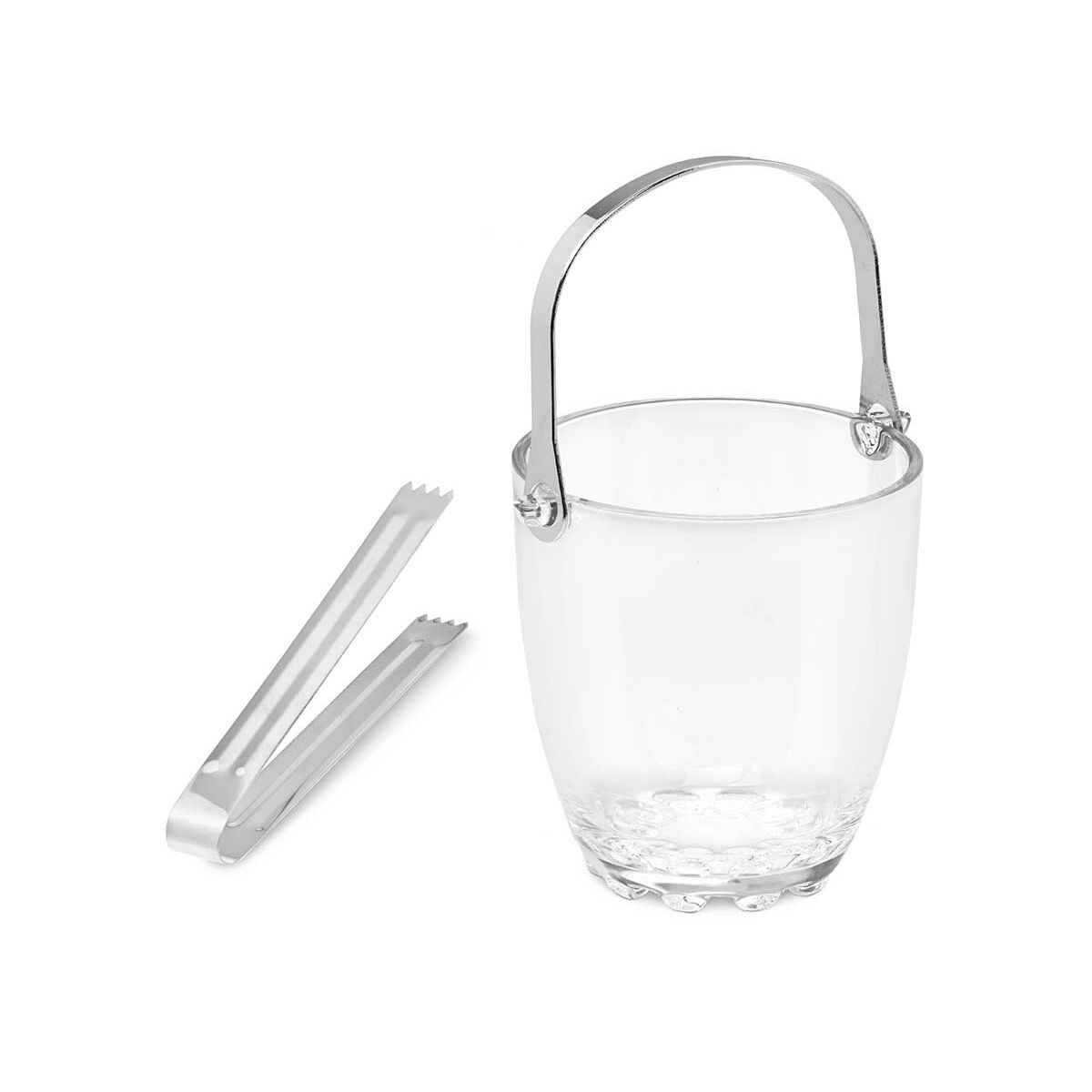 Ice Bucket Transparent Metal Glass 800 ml (12 Units)