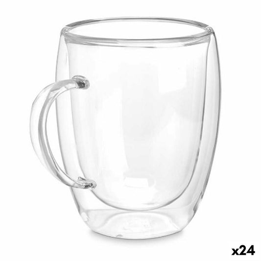 Mug Transparent Borosilicate Glass 343 ml (24 Units)