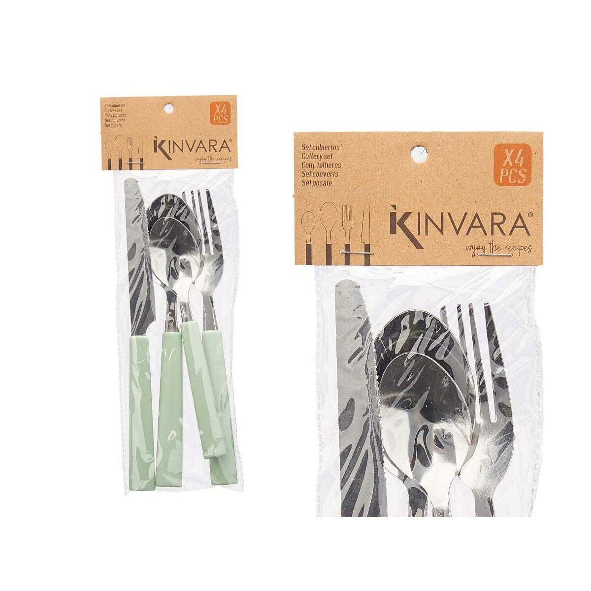 Cutlery Set Stainless steel Plastic (12 Units)