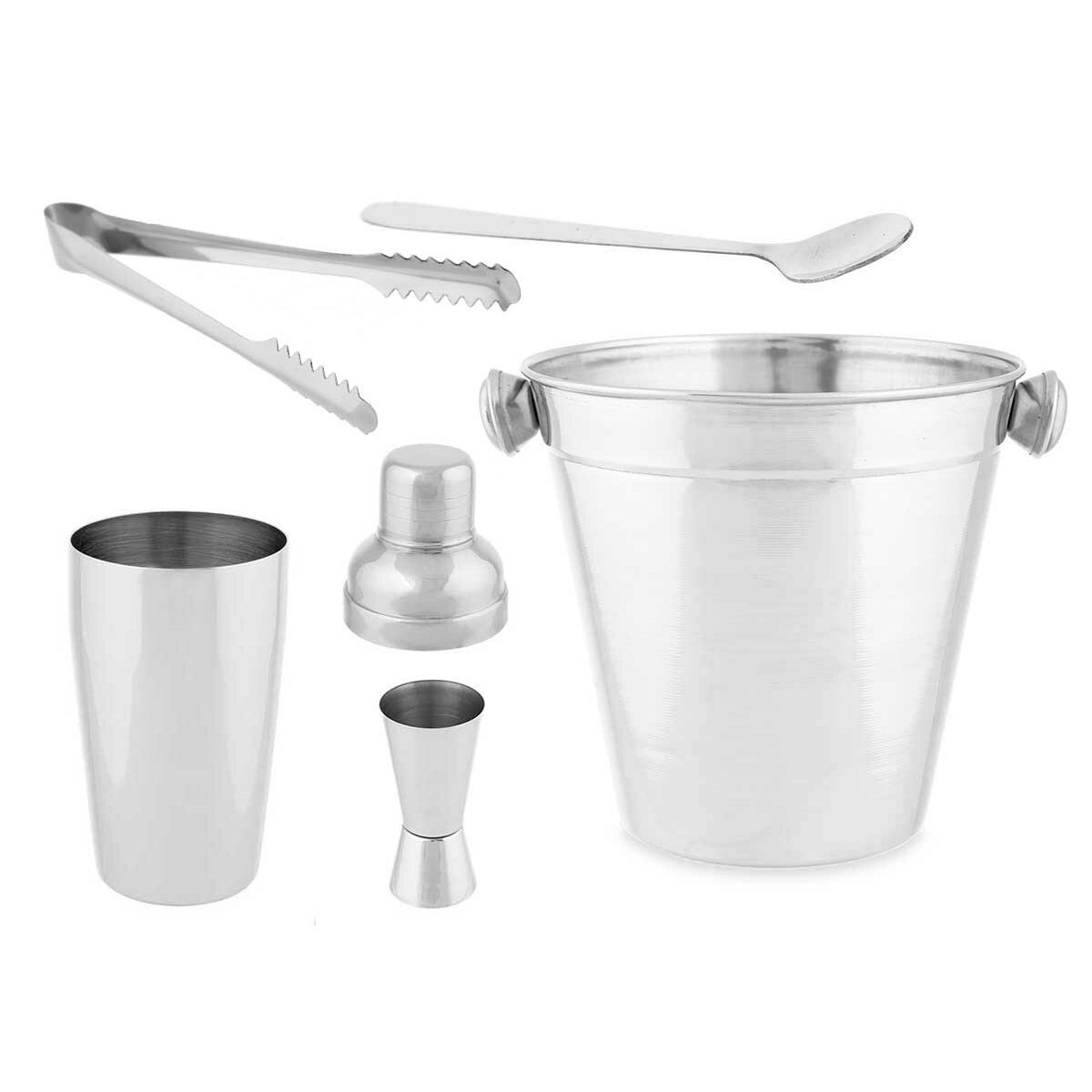 Cocktail Set Silver Stainless steel 5 Pieces 250 ml (6 Units)