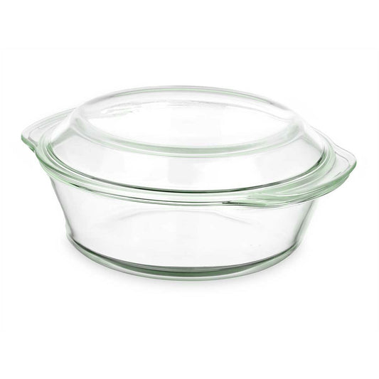 Casserole with lid Transparent Borosilicate Glass 2 L (8 Units)