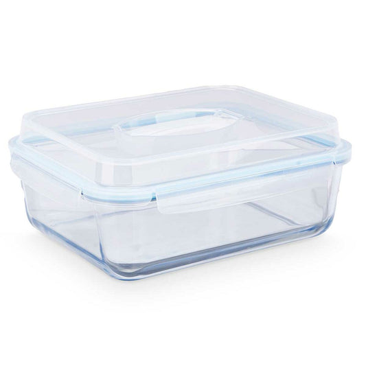 Lunch box Transparent polypropylene Borosilicate Glass 4,8 L 32 x 13 x 26,2 cm (6 Units)