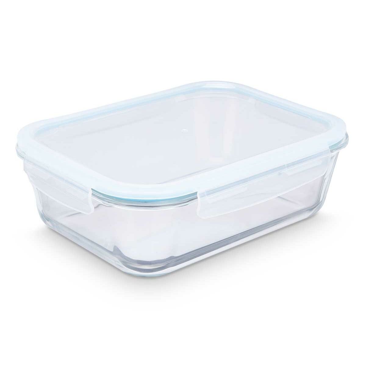 Lunch box Transparent Silicone Borosilicate Glass 2,8 L 29,5 x 9 x 22,8 cm (6 Units)