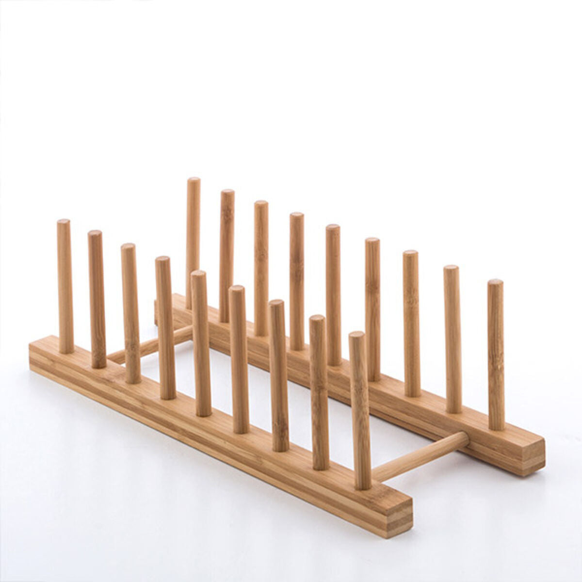 Plate Rack 34 x 12,5 x 12 cm Natural Bamboo