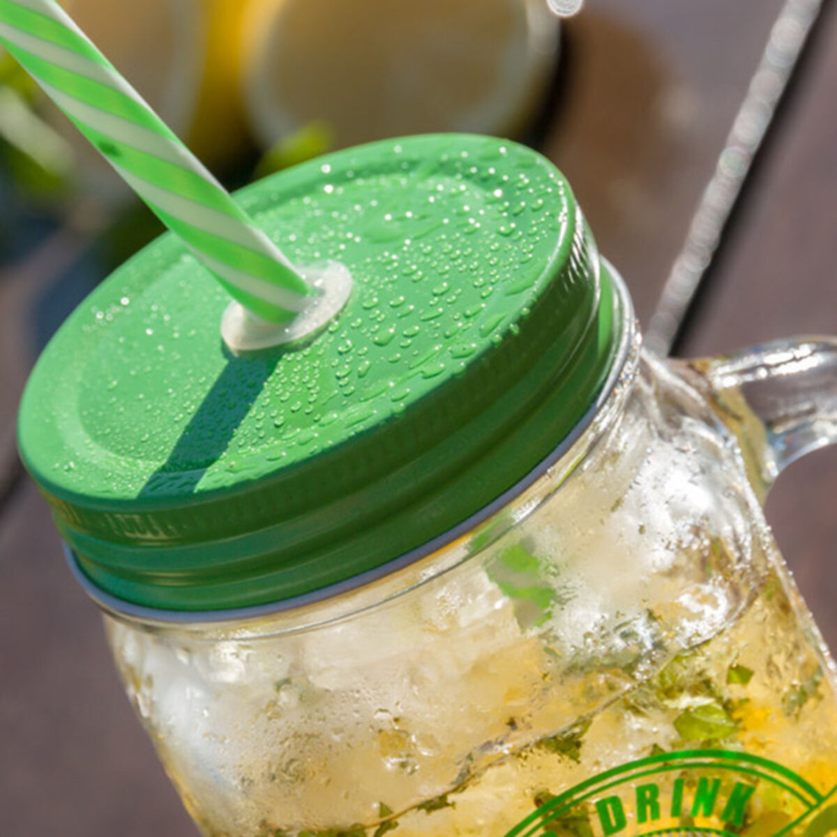 Th3 Party Cocktail Bar Jar with Lid and Straw