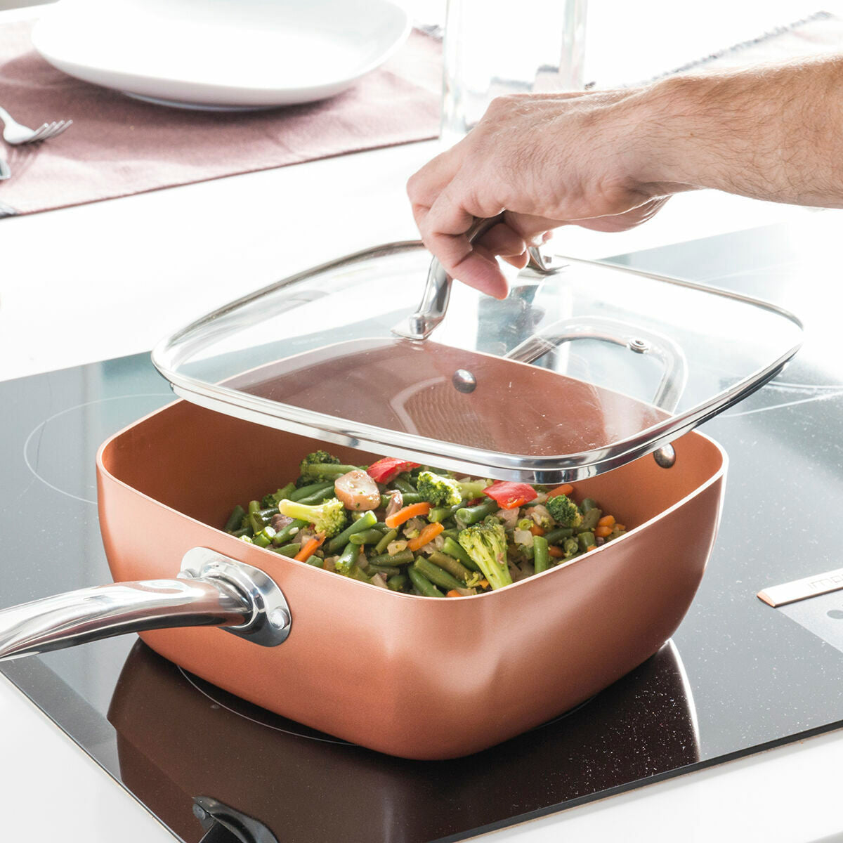 All-Purpose Copper Pan Set 5 in 1 Coppans InnovaGoods (Refurbished A)