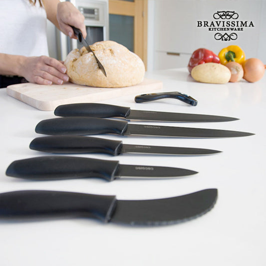 Table knife Bravissima Kitchen Set de 7 cuchillos Titanium Stainless steel polypropylene