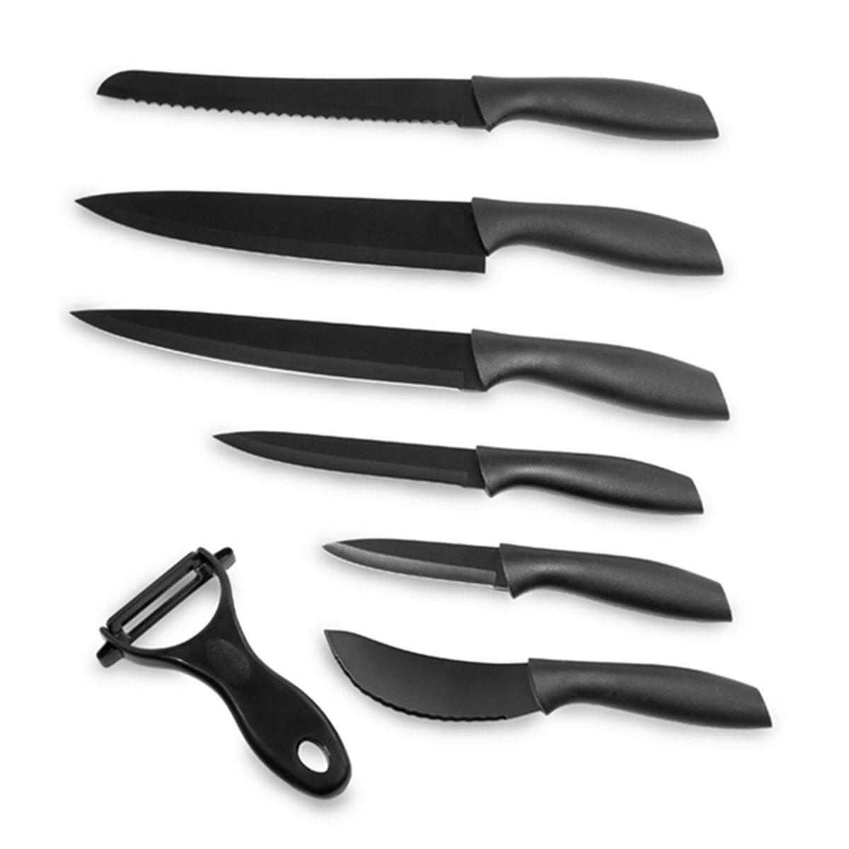 Table knife Bravissima Kitchen Set de 7 cuchillos Titanium Stainless steel polypropylene