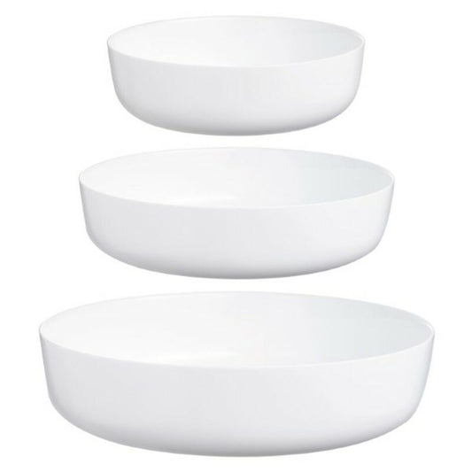 Serving Platter Luminarc Diwali White Glass (3 pcs)